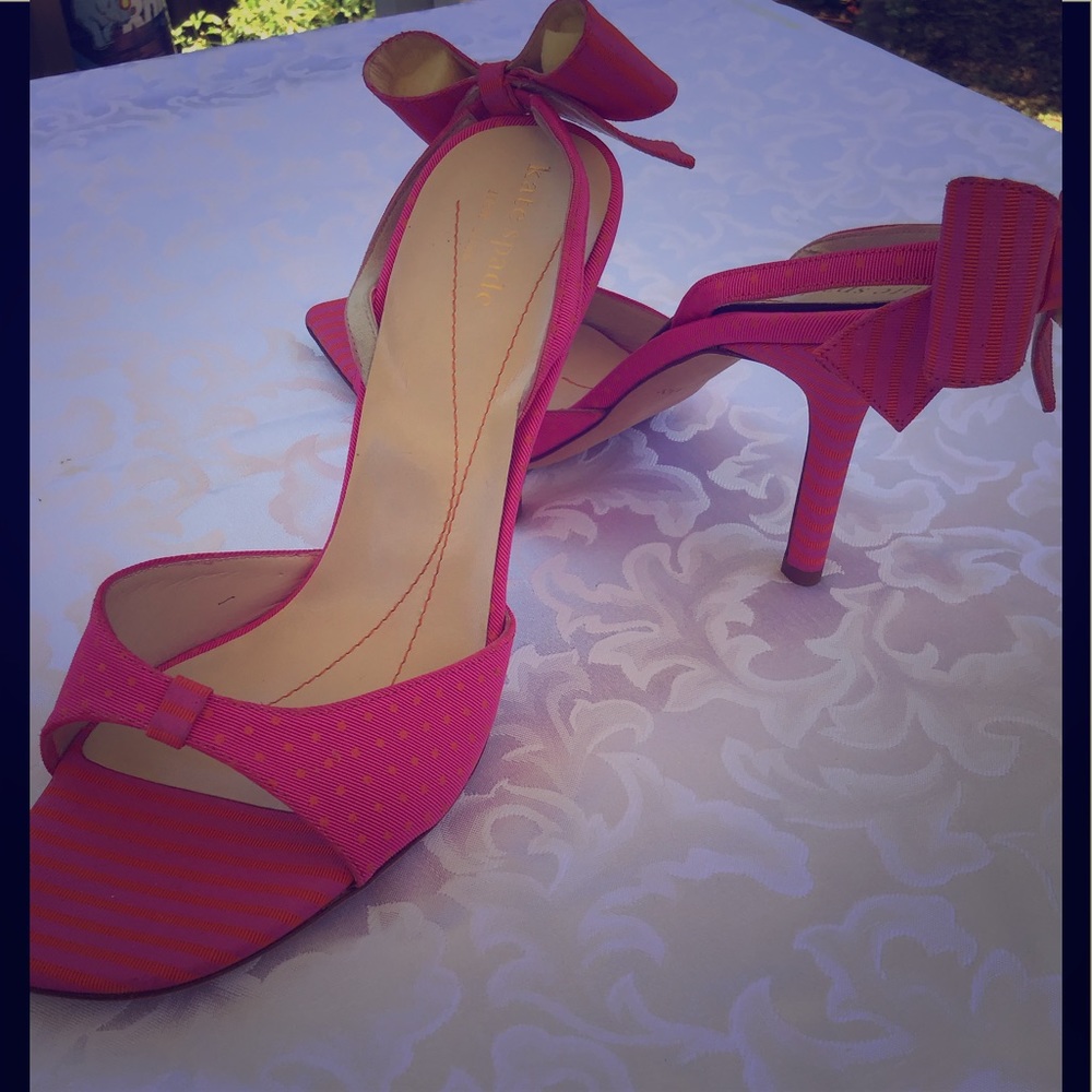 Kate Spade Pink Bow heels sz 8.5